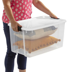 Sterilite 70 Qt 4-Pack & 30 Qt 6-Pack Clear Plastic Stackable Storage Bin w/Lid
