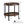 Oval 2 Shelf Dark Kitchen Cart