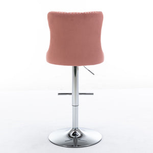 Swivel Adjustable Height Barstools Set of 2
