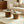 Irregular Coffee Table Set - 2pcs Burl Wood Veneer