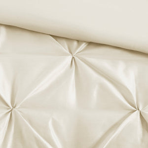 7 Piece Tufted Comforter Set Ivory Cal King