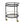 Modern Round Bar Cart with Tempered Glass Shelves