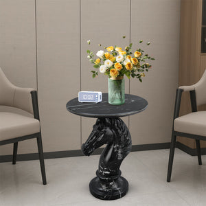 Horse Head Accent Table Animal Statue End Table