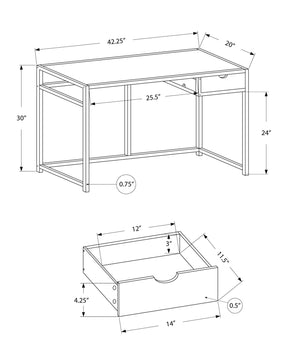 Computer Desk For Home Office, 1 Storage Drawer, Contemporary & Modern