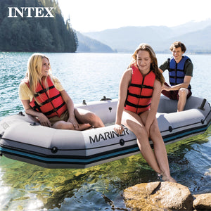 Intex 68373EP Mariner 3-Person Inflatable River/Lake Dinghy Boat and Oars Set