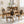 French Style Solid Wood Frame Antique Painting, Hand-Pulled Buckle Decoration Artificial Dining Chair With Nailhead Trim, Wood Legs