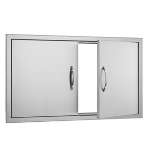 BBQ Access Door, 36W x 21H Inch Stainless Steel Outdoor Kitchen Door
