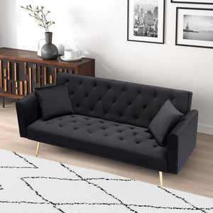 71-inch Foldable Double Sofa with American Retro Style