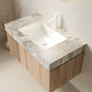 MURI 36" Bathroom Vanity with Sink, Floating Wall-Mounted Cabinet