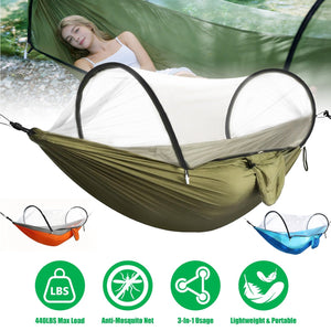 Camping Hammock with Mosquito Net 3-in-1 Portable 440lbs