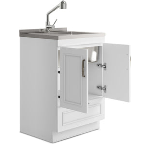 Cardinal - Laundry Cabinet With Faucet And Sink - White - Wood