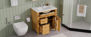 30" Bathroom Vanity with Sink and Wood Vanity Cabinet
