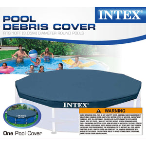 Intex Pool Filter (6 Pack) with Intex 10-Foot Round Above Ground Pool Cover