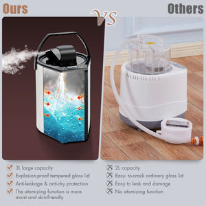 800W 2 Person Portable Steam Sauna Tent SPA with Hat Side Holes 3L Steamer