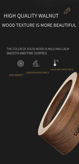 Walnut Espresso Tool Organizer Stand - Multi-Slot Storage for Tamper & Distributor Under $36