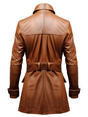 Vintage Brown Stylish Leather Coat