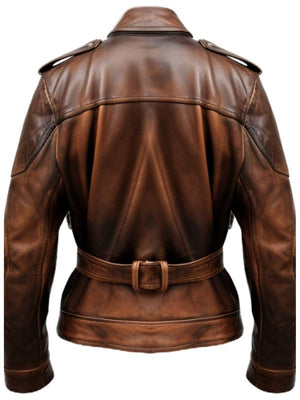 Men Military Style Vintage Leather Jacket – Vintage Leather Jacket