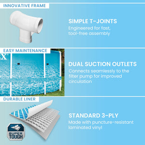 Intex 28207EH 10' x 30" Steel Metal Frame Beachside Swimming Pool w/ Filter Pump
