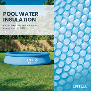 Intext 9.5 Foot Solar Cover Accessory for Above Ground Swimming Pools, Blue