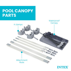 Intex 28054E Protective Canopy for 9 Foot or Smaller Rectangular Swimming Pools
