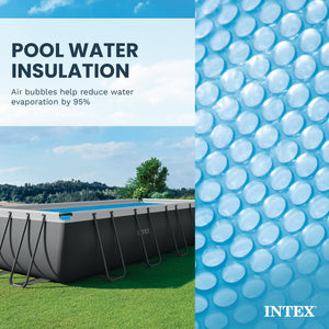 Intex Solar Pool Cover for 18' x 9' Rectangular Frame Swimming Pools, Cover Only