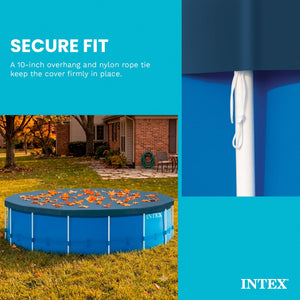 Intex 28032E 15 Foot Round Above Ground Swimming Pool Cover, (Pool Cover Only)