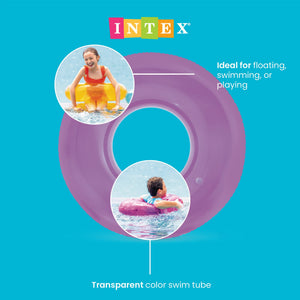 Intex 59260EP Colorful Transparent Inflatable Swimming Pool Beach Tube Raft