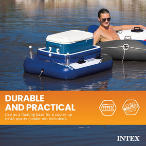 Intex 58821EP Inflatable Mega Chill II 72 Can Beverage Cooler Float with Lid