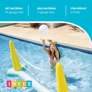 Intex 56508EP Inflatable Floating Swimming Pool Toys Volleyball Game, Green