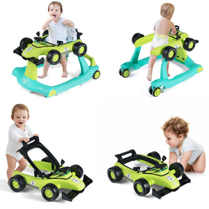 4-in-1 Foldable Activity Push Walker with Adjustable Height