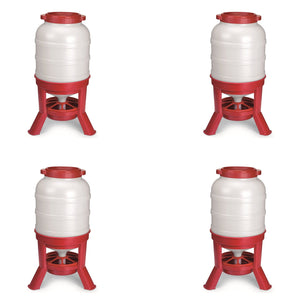 Little Giant 60 Pound Feed Heavy Duty Poultry Chicken Gravity Feeder (4 Pack)