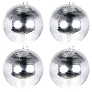 Eliminator Lighting EM16 Hanging Mirror Disco Ball for Parties, 16 Inch (4 Pack)