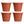 HC Companies LIA24000E35 24-Inch Indoor Plastic Round Classic Pot, Clay (4 Pack)