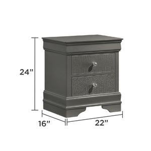 Blaze - 2 Drawer Modern Nightstand