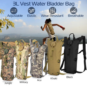 iMounTEK Tactical Hydration Pack 3L Water Bladder Adjustable Water Drink Backpack for Hiking Cycling Climbing Running