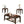 Docila 3-Piece Walnut Coffee and End Table Set