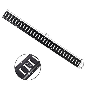 12 Pieces E Track Tie-Down Rail Kit for Trucks, Vans, Garages - Black