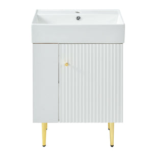 Bathroom Vanity, Combo Cabinet, Bathroom Storage Cabinet, Single Ceramic Sink