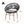 Cyril Outdoor Wicker Papasan Style Dining Chair with Teak Finished Leg and Dark Gray Faux Rattan - Set of 2