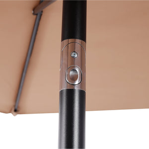 7.5 Ft Patio Umbrella with Push Button Tilt and Crank Mechanism