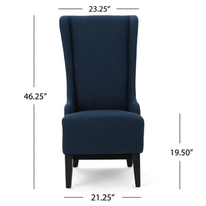 Alight Upholstered Dining Chair With High Back And Birch Wood Legs