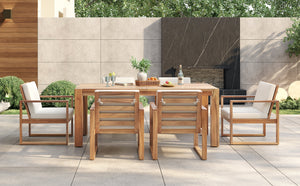 TREXM Patio Table and Chairs Set, 7-Piece Outdoor Dining Set for 6