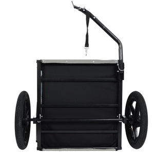 Outdoor Heavy Duty Collapsible Pet Bike Trailer with 16-Inch All-Terrain Wheels