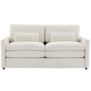 Cozy Upholstered Cushion Loveseat Sofa For Living Room
