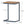 C Shaped End Table With Iron Base And Fir Wood Top