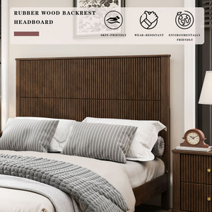 Platform Bed Frame & Tall Headboard