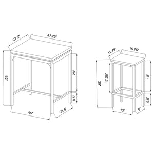 5 Piece Bar Set - Chestnut