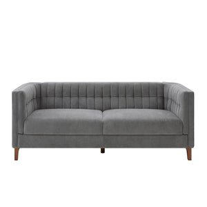 Modern 3 Seater Sofa Upholstered Couch with Curved Armrests