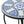 Outdoor Round Side Table With Mosaic Style Top And Curved Iron Legs - Blue / Matte Black