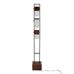 Bento - Contemporary Floor Lamp - Black / Walnut / White